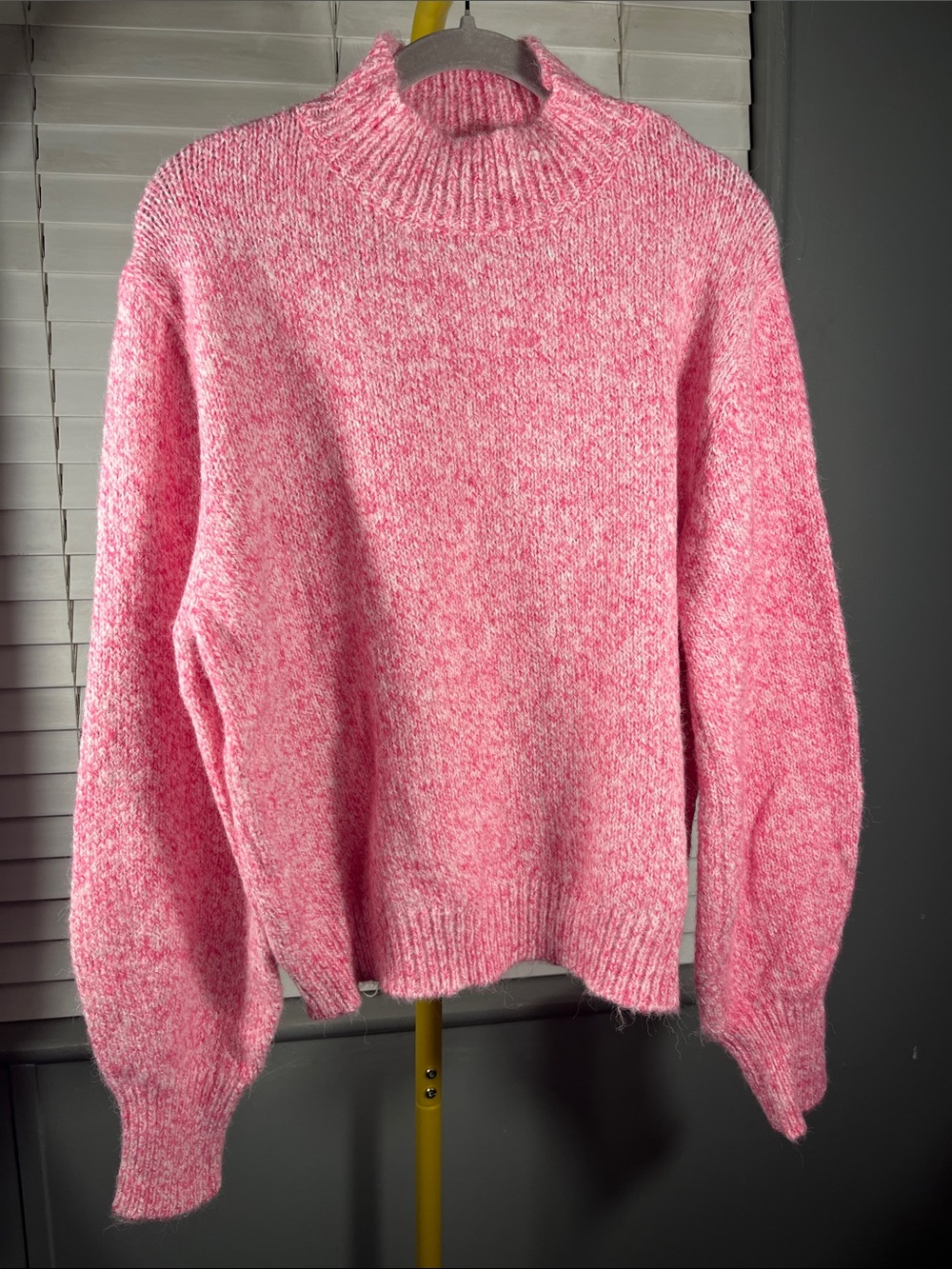 HYFVE Pink Marled Cowl Neck Sweater